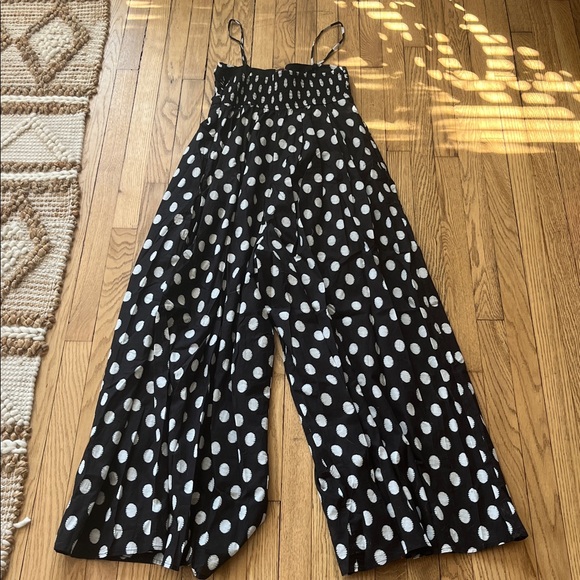 Hutch x Anthropologie the Mable polka dot wide leg jumpsuit NWT SZ M - Picture 5 of 5
